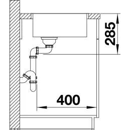 Lavello in acciaio inox Blanco SUPRA 500-IF