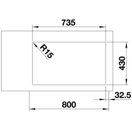 Lavello in acciaio inox Blanco ANDANO 340/340-IF
