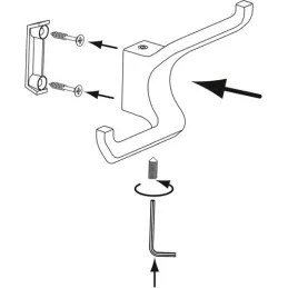Appendiabiti ESOLINE / Ferro spazzolato
