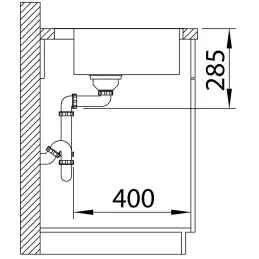Lavello in acciaio inox Blanco SUPRA 400-IF/A