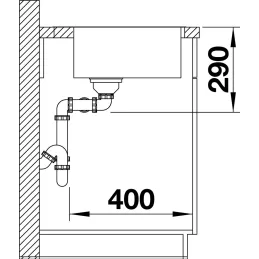 Lavello in acciaio inox Blanco ANDANO 500-IF/A / PushControl