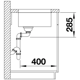 Lavello in acciaio inox Blanco SUPRA 400-U