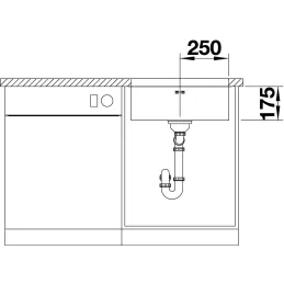 Lavello in acciaio inox Blanco SUPRA 450-U