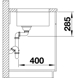 Lavello in acciaio inox Blanco SUPRA 450-U