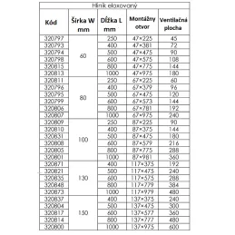 Griglia di ventilazione MILENIUM / Alluminio