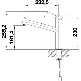 Miscelatore Blanco AMBIS / acciaio inox lucido