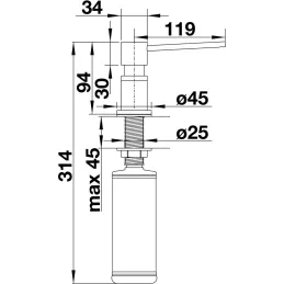 Dispenser di sapone Blanco LIVIA