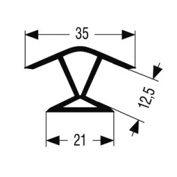 Raccordo a 135° per zoccolo / Alluminio spazzolato