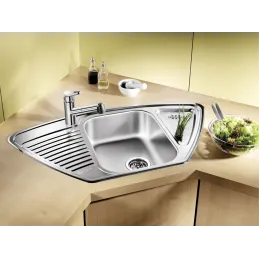 Set lavello in acciaio inox Blanco TIPO 9 E + rubinetto DARAS