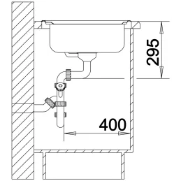 Set lavello in acciaio inox Blanco TIPO 9 E + rubinetto DARAS