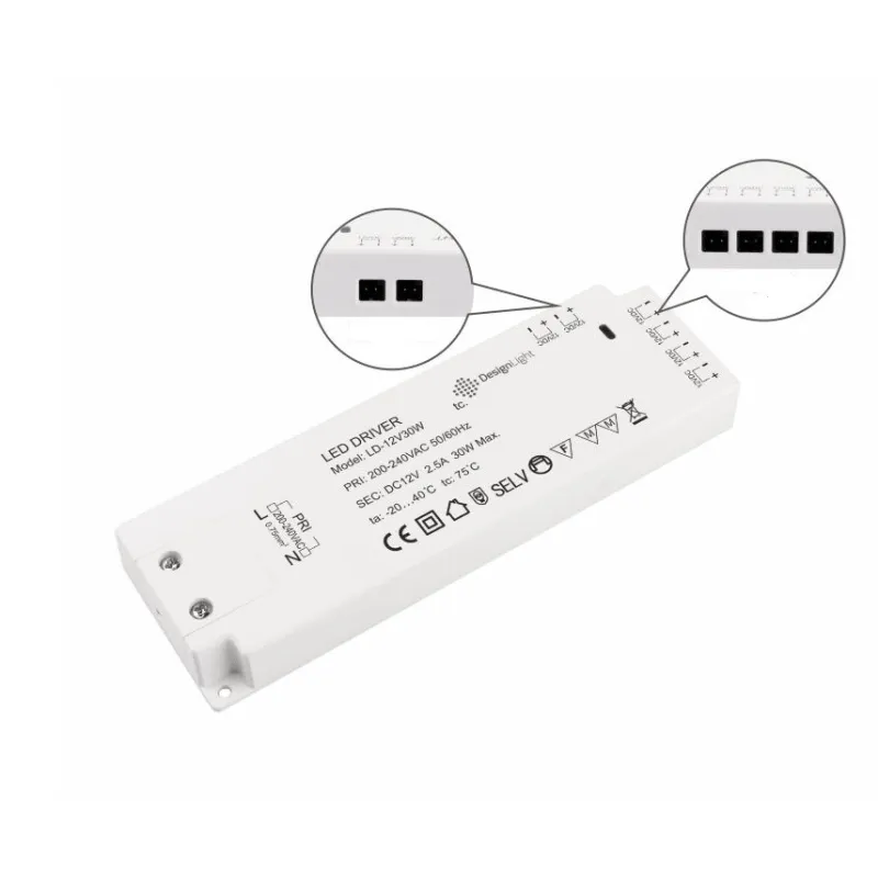 Trasformatore LED (alimentatore) 12 V / con connettori integrati