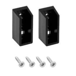 Set di terminali per barra appendiabiti LED / Nero