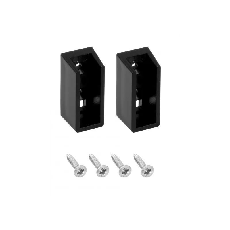 Set di terminali per barra appendiabiti LED / Nero