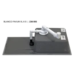 Set lavello in gres BLANCO FAVUM XL 6 S + miscelatore DARAS S SILGRANIT