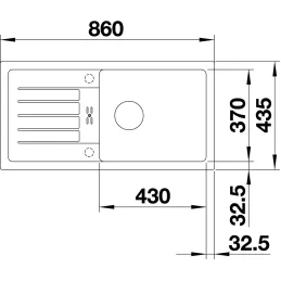 Set lavello in gres BLANCO FAVUM XL 6 S + miscelatore DARAS S SILGRANIT