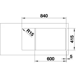 Set lavello in gres BLANCO FAVUM XL 6 S + miscelatore DARAS S SILGRANIT