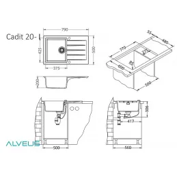 Lavello in gres Alveus CADIT 20