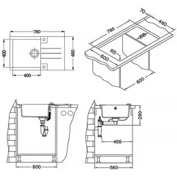Lavello in gres Alveus ROCK 130