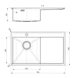 Lavello in acciaio inox Alveus QUARTO 30