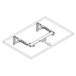 Set di supporti per mensola pieghevole SUPERIOR / Bianco