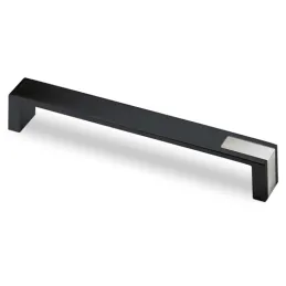 Maniglia FRANCO / Nero opaco + acciaio inox