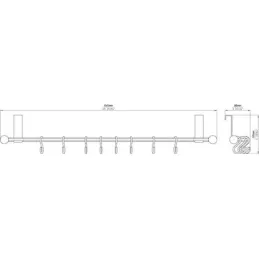 Appendiabiti di design da porta TOKIO / Antracite