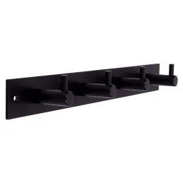 Set di appendiabiti da parete SOEL / Nero opaco