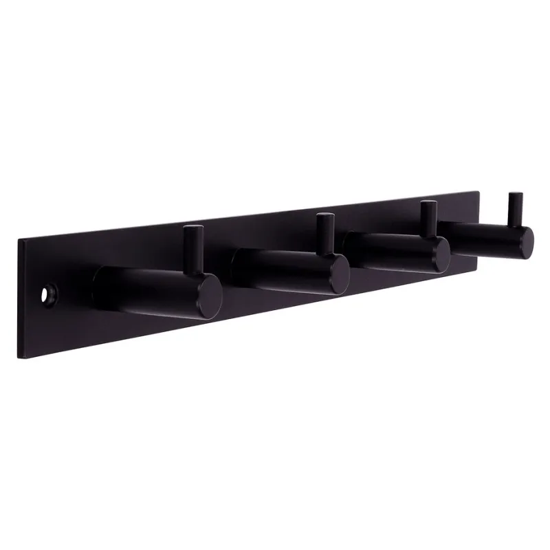 Set di appendiabiti da parete SOEL / Nero opaco