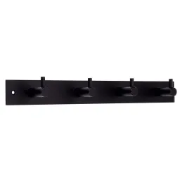 Set di appendiabiti da parete SOEL / Nero opaco