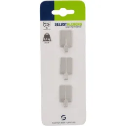 Set di 3 ganci adesivi CORSA / Acciaio inox