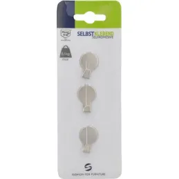 Set di 3 ganci adesivi CORSICA / Acciaio inox