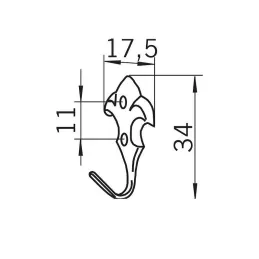 Appendiabiti VIOLA / Ottone anticato