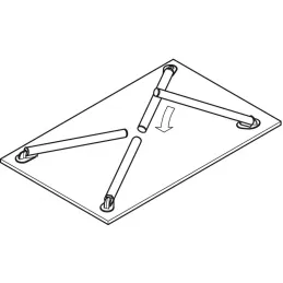 Gamba da tavolo pieghevole MOVE / Nero opaco