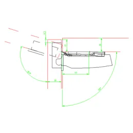 Cerniera con ammortizzatore integrato a 110° SENSYS / Silent system