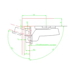Cerniera da incasso con ammortizzazione a 110° SENSYS / Silent system