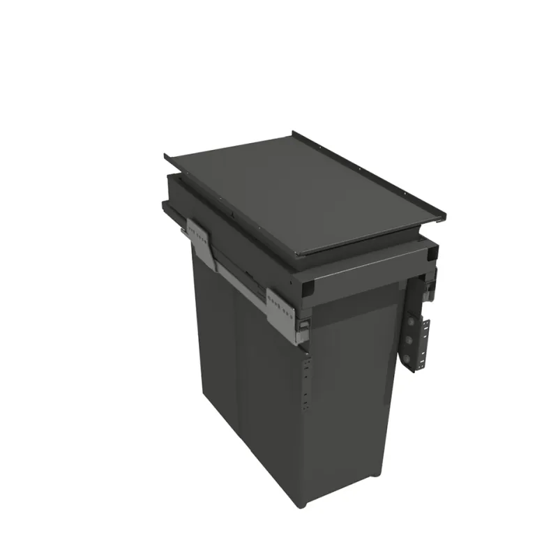 Pattumiera estraibile 300 mm - 1x40 L con attacchi per ante / Antracite