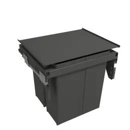 Cestino estraibile STAR 600 mm – 2×40 L con attacchi per ante / Antracite