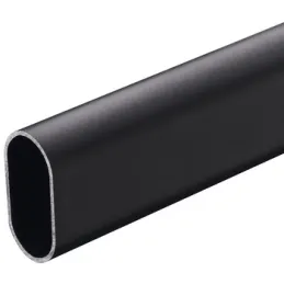Bastone appendiabiti ovale per guardaroba / Nero opaco