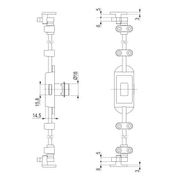 Serratura tripla 1000 mm EXCELENT / Nichel