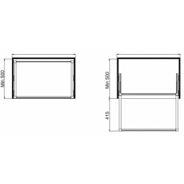 Cestello estraibile per accessori con chiusura ammortizzata / Antracite