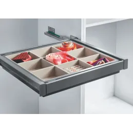 Cestello estraibile per accessori con chiusura ammortizzata / Antracite