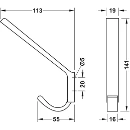 Appendiabiti PASADENA XL / Nero opaco