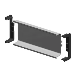 Set di terminali in PVC per profilo maniglia PARMA - C / Nero opaco