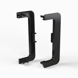 Set di terminali in PVC per profilo maniglia PARMA - C / Nero opaco