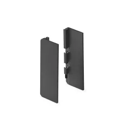Set di tappi terminali in PVC chiusi per profilo PARMA - C / Nero opaco