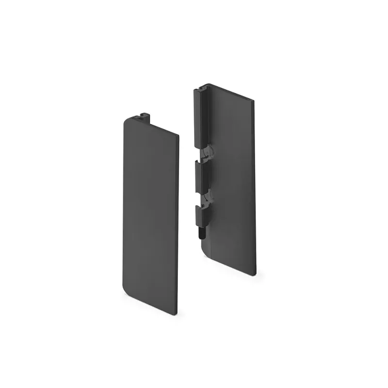 Set di tappi terminali in PVC chiusi per profilo PARMA - C / Nero opaco