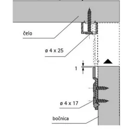 Ferramenta per il fissaggio della sponda del letto