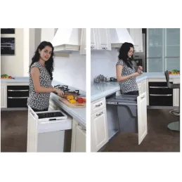 Cestino estraibile INTERBIN 600 / Grigio