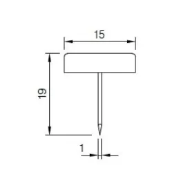 Scivolo per chiodi 15 mm – neutro / 10 pz