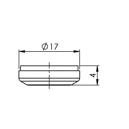 Scivolo adesivo in teflon Grigio / 10 pezzi